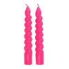 Twisted Candles (Pack of 2) - Bright Pink - Hauslife