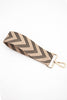 Two Tone Chevron Print Woven Wrist Strap in Navy Blue - Hauslife