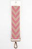 Two Tone Chevron Print Woven Wrist Strap in Pink - Hauslife