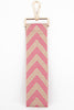 Two Tone Chevron Print Woven Wrist Strap in Pink - Hauslife