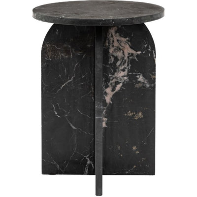 Walcot Marble Side Table - Black - Hauslife