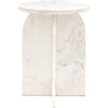 Walcot Marble Side Table - White - Hauslife