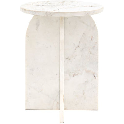 Walcot Marble Side Table - White - Hauslife