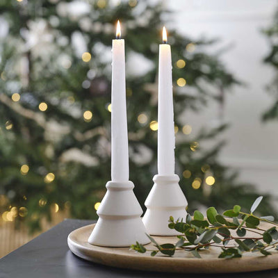 White Ceramic Tree Christmas Candle Holder - Hauslife