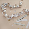 White & Gold Scallop Edge Paper Chains - Pack of 48 - Hauslife