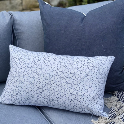 White Matchstick Ikat Cushion - Hauslife