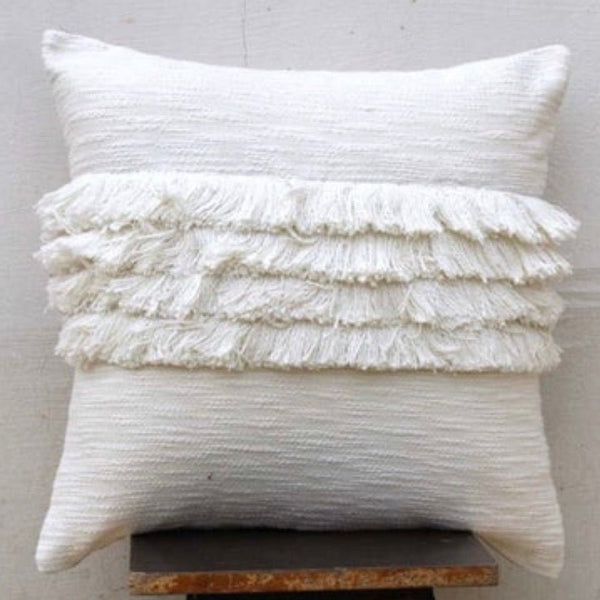 White Ruffle Cushion - Hauslife