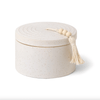 White Speckled Ceramic Candle With Lid - Hauslife