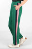 Wide Leg Double Stripe Trousers - Green - Hauslife