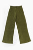 Wide Leg Plisse Trousers Waist in Olive Green - Hauslife