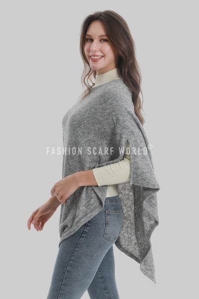 Wool Blend Poncho - Hauslife