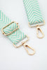 Woven Chevron Print Bag strap in Mint Green - Hauslife