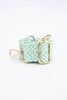 Woven Chevron Print Bag strap in Mint Green - Hauslife