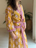 Yellow Tiger Stripe Cotton Kimono - Hauslife