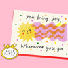 You Bring Joy Star Greeting Card - Hauslife