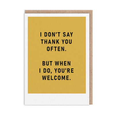 You're Welcome Thank You Card - Hauslife