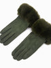Zara Faux Fur Gloves - Khaki - Hauslife