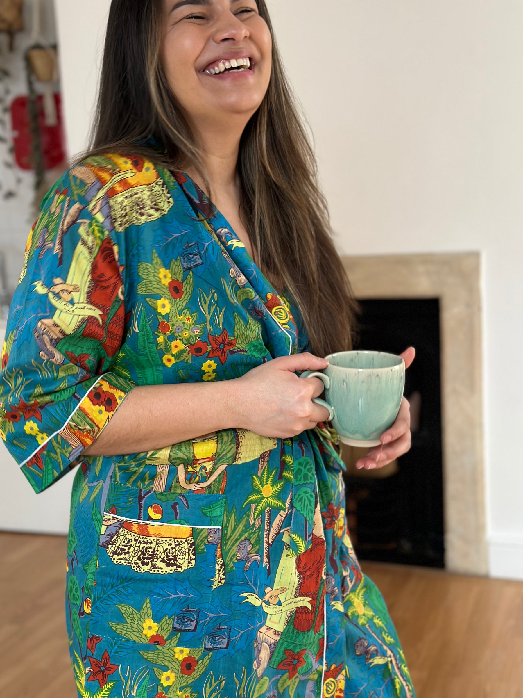 FRIDA KAHLO PRINT COTTON KIMONO