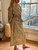 Cotton Kimono - Sage Toile de Jouy
