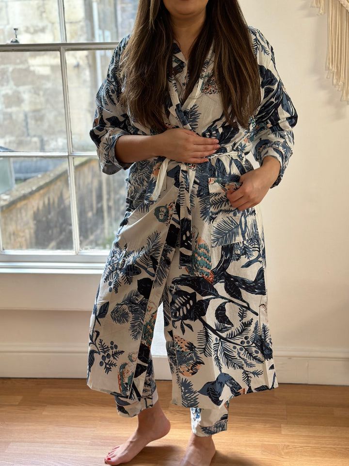 Cotton Kimono - Blue Owl &amp; Jungle