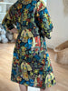 Black Frida Kahlo print dressing gown