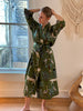 green jungle print dressing gown - cotton