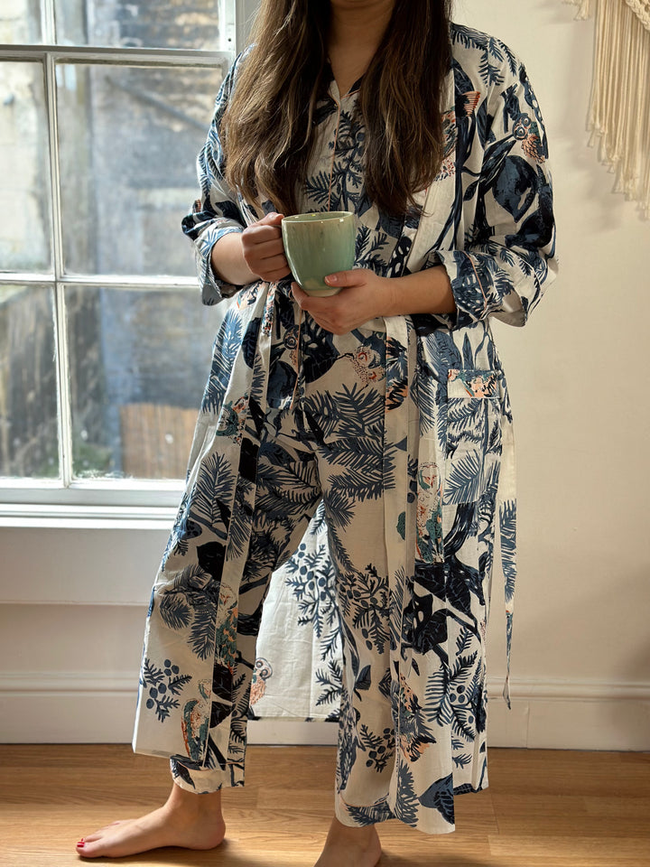 Cotton Kimono - Blue Owl &amp; Jungle